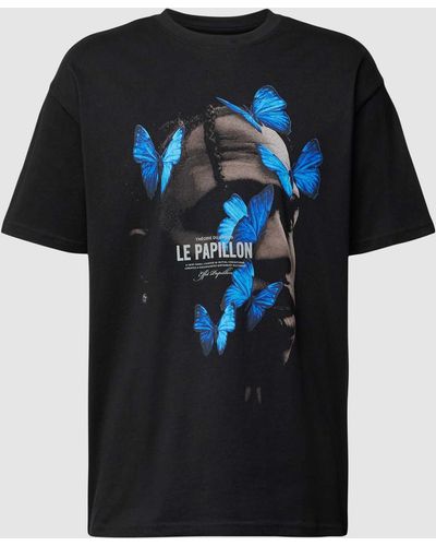 Mister Tee T-shirt Met Motiefprint - Blauw