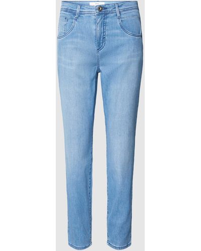 Brax Skinny Fit Jeans im 5-Pocket-Design Modell 'STYLE.SHAKIRA' - Blau