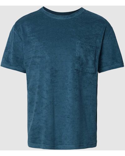 Anerkjendt T-Shirt im Frottee-Design Modell 'KIKKI' - Blau