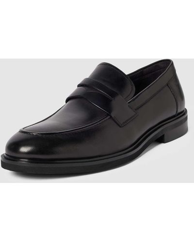 DIGEL Penny-Loafer-Schuhe mit Schnürverschluss Modell 'Sokrates' - Schwarz