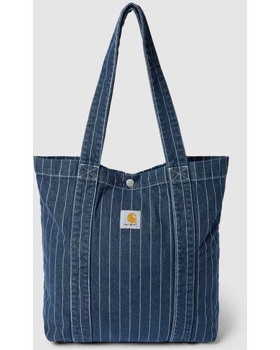 Carhartt Tote Bag mit Label-Patch Modell 'ORLEAN' - Blau