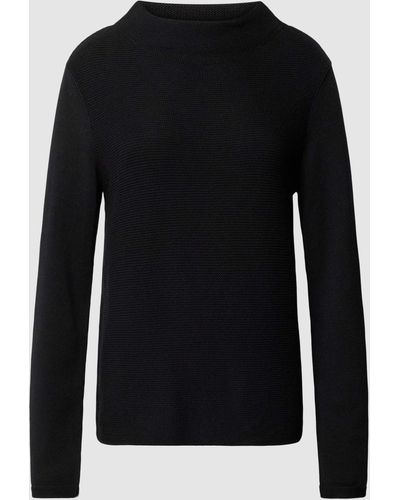 Marc O' Polo Gebreide Pullover Met Opstaande Kraag - Zwart