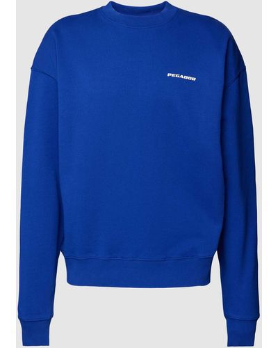 PEGADOR Oversized Sweatshirt Met Labelprint - Blauw