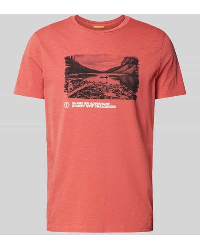 Camel Active T-Shirt mit Label-Print - Pink