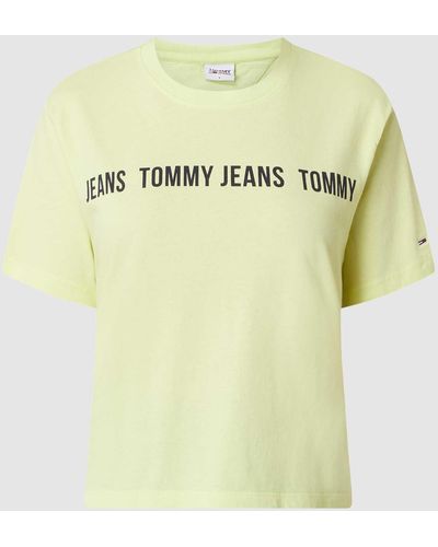 Tommy Hilfiger Boxy Fit T-shirt Van Biologisch Katoen - Geel
