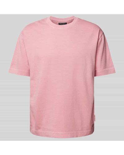 Marc O' Polo T-Shirt in unifarbenes Design - Pink
