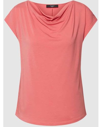Weekend by Maxmara T-Shirt mit Wasserfall-Ausschnitt Modell 'MULTID' - Pink