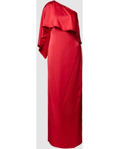 Lauren by Ralph Lauren Abendkleid mit One-Shoulder-Träger Modell 'DIETBALD' - Rot