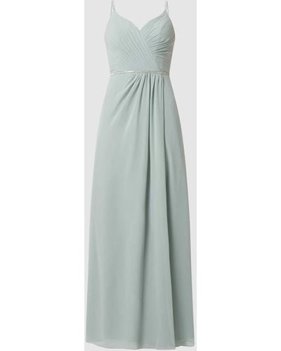 Luxuar Abendkleid mit Ziersteinen - Blau