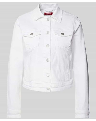 Esprit Jeansjacke mit aufgesetzten Brusttaschen - Weiß