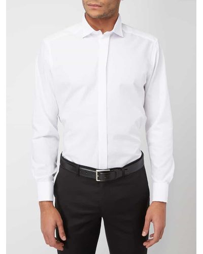 Olymp Regular Fit Smoking-Hemd aus Baumwolle - Weiß