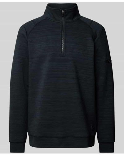 J.o.y. Sweatshirt mit Stehkragen Modell 'FLYNN' - Blau