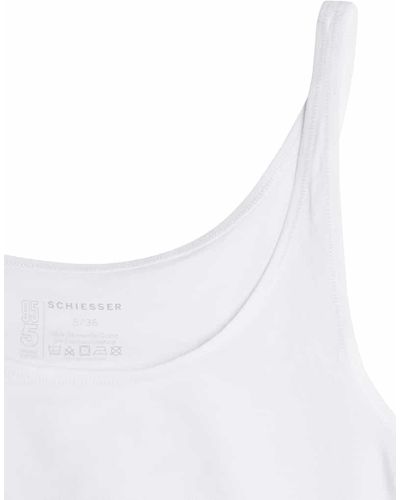 Schiesser Unterhemd mit Stretch-Anteil im 2er-Pack - Weiß