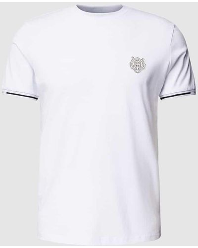 Antony Morato T-Shirt mit Motiv-Patch und Kontraststreifen - Weiß