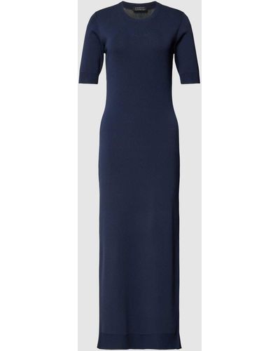 Armani Exchange Maxi-jurk Met Labelstitching - Blauw