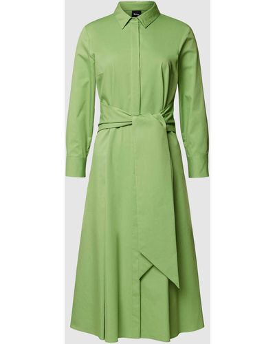 BOSS Midi-jurk Met Doorknoopsluiting - Groen
