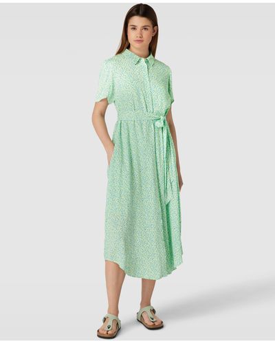 Numph Midi-jurk Van Pure Viscose, Model 'lydia' - Groen