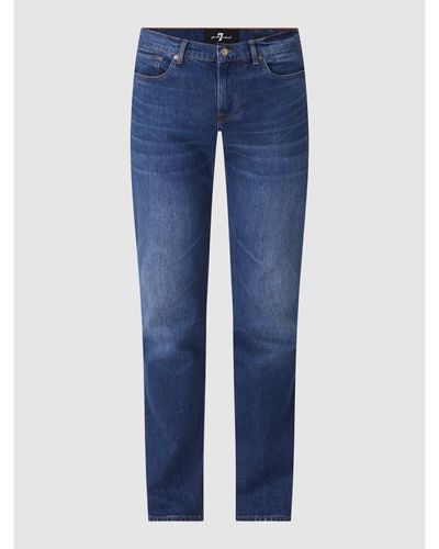 7 For All Mankind Slim Fit Jeans mit Stretch-Anteil Modell 'Slimmy' - Blau