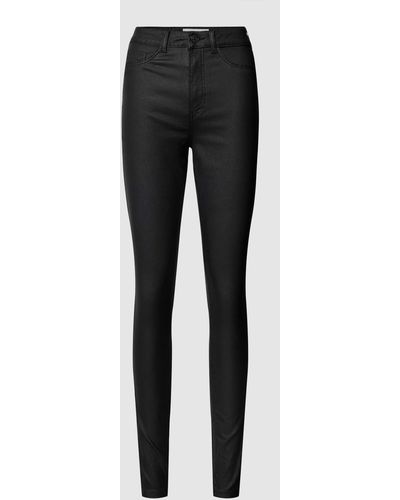 Noisy May Skinny Fit Jeans im 5-Pocket-Design Modell 'CALLIE' - Schwarz