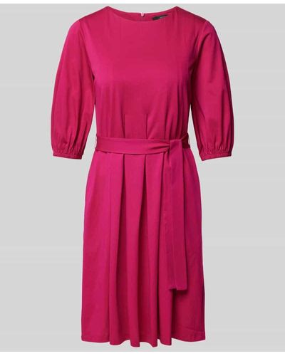 Weekend by Maxmara Knielanges Kleid mit Bindegürtel Modell 'JUMBO' - Pink