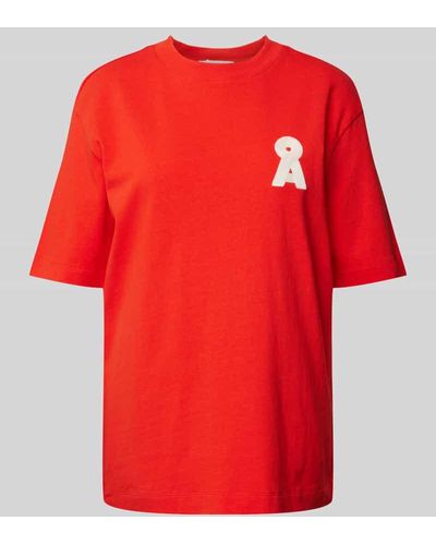 ARMEDANGELS Oversized T-Shirt mit Label-Stitching Modell 'TARJAA' - Rot