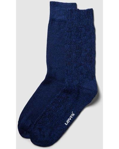 Levi's Socken mit Label-Details im 2er-Pack Modell 'BASKET' - Blau