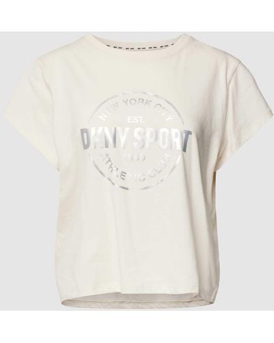 DKNY T-Shirt mit Rundhalsausschnitt - Natur