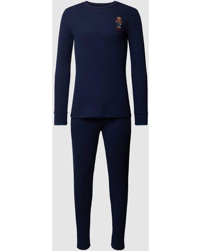 Polo Ralph Lauren Sweatanzug mit Motiv-Stitching - Blau