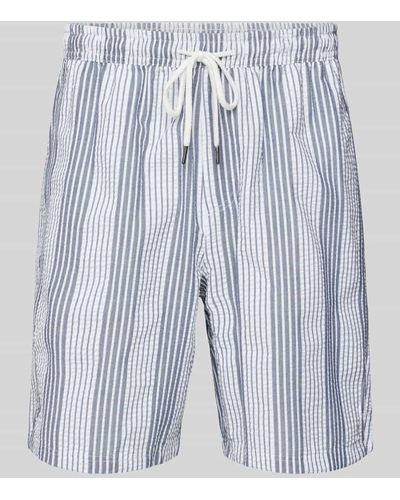 Redefined Rebel Regular Fit Shorts mit Gesäßtaschen Modell 'JONAS' - Blau