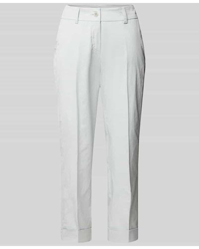 RAFFAELLO ROSSI Slim Fit Chino mit verkürztem Schnitt Modell 'DORA' - Weiß