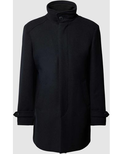 SELECTED Mantel mit Stehkragen Modell 'REUBEN' - Blau