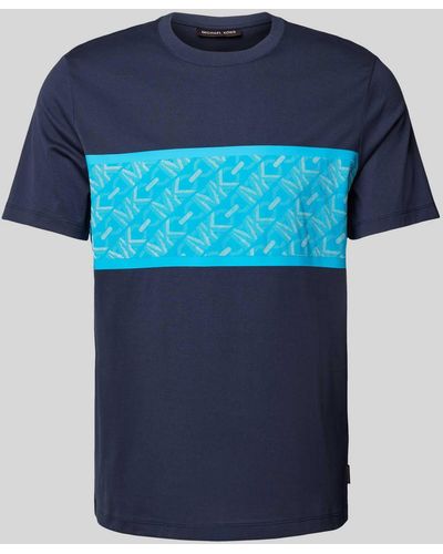 Michael Kors T-shirt Met Labelprint - Blauw