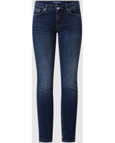 Scotch & Soda Skinny Fit Jeans Met Stretch, Model 'la Bohemienne' - Blauw