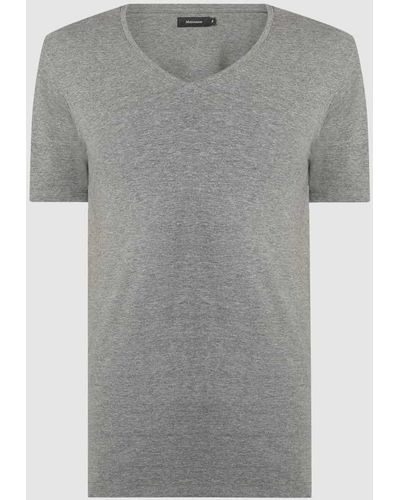 Matíníque T-Shirt mit V-Ausschnitt Modell 'Madelink' - Grau