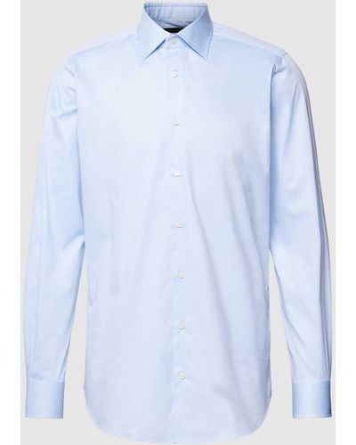 Windsor. Business-Hemd mit Kentkragen Modell 'TORRI' - Blau