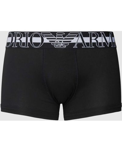 Emporio Armani Nauwsluitende Boxershort Met Logoband - Zwart