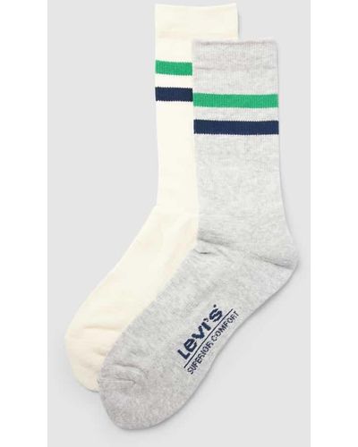 Levi's Socken mit Kontraststreifen im 2er-Pack Modell 'SPORT STRIPE' - Weiß
