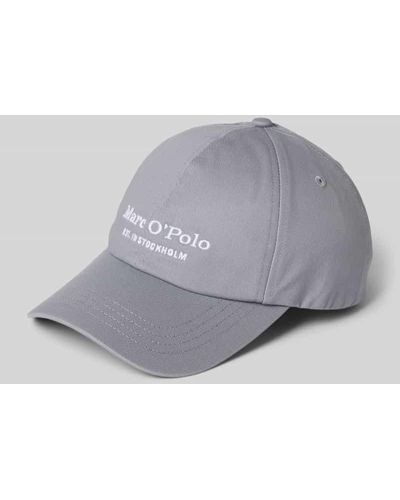 Marc O' Polo Basecap mit Label-Stitching - Grau