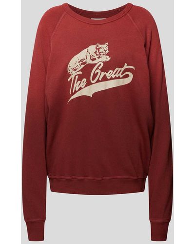 The Great Sweatshirt mit Label-Print - Rot