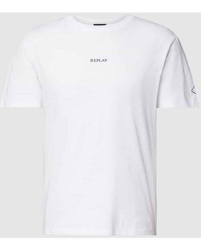Replay T-Shirt mit Label-Print - Weiß
