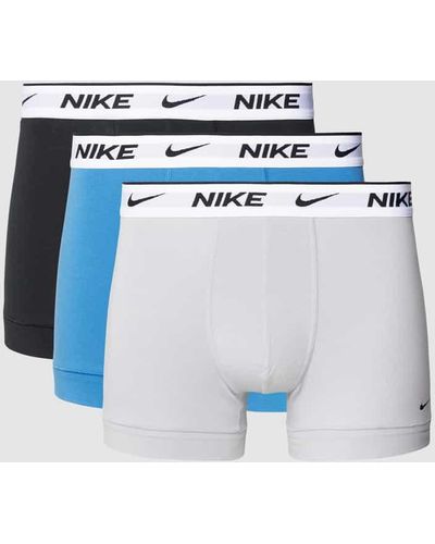 Nike Trunks mit elastischem Bund im 3er-Pack - Blau