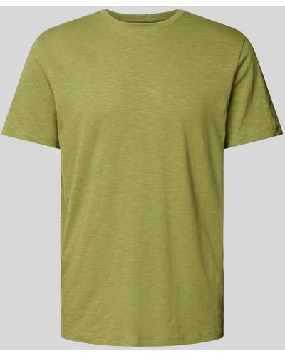 SELECTED T-Shirt mit Rundhalsausschnitt Modell 'ASPEN SLUB' - Grün