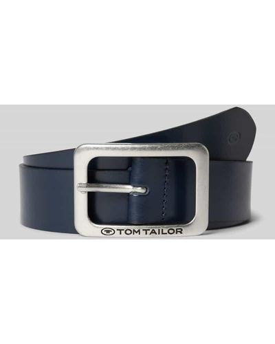 Tom Tailor Ledergürtel in unifarbenem Design Modell 'EVE' - Blau