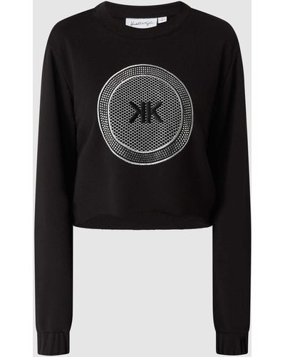 Kendall + Kylie Kort Sweatshirt Met Logo-applicatie - Zwart