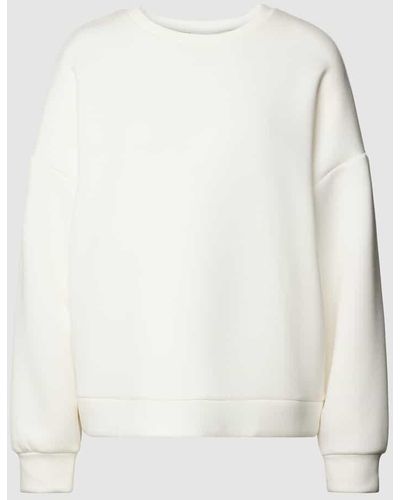 Vila Oversized Sweatshirt mit überschnittenen Schultern - Weiß
