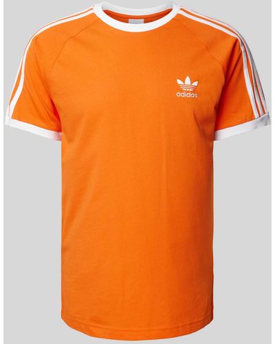 adidas Originals T-shirt Met Labelstitching - Oranje