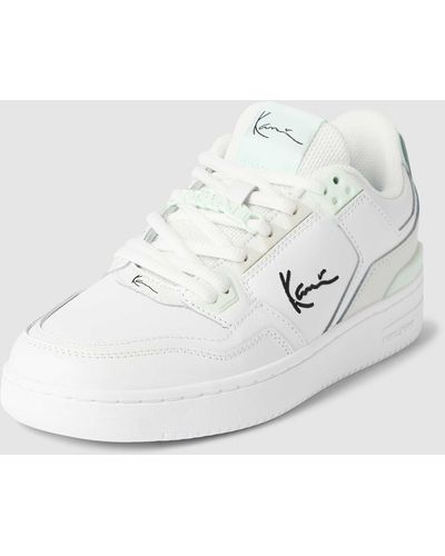 Karlkani Sneakers Met Labeldetails - Wit