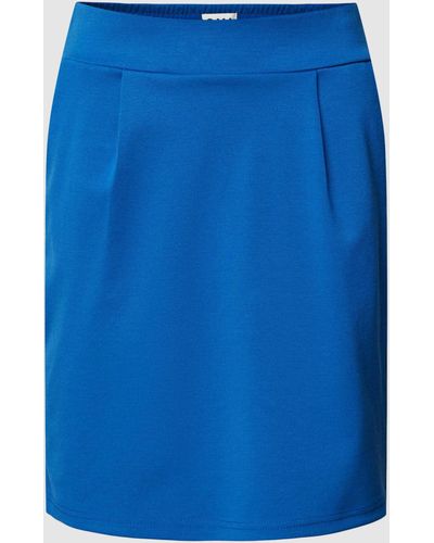 Ichi Minirock mit elastischem Bund Modell 'Kate' - Blau