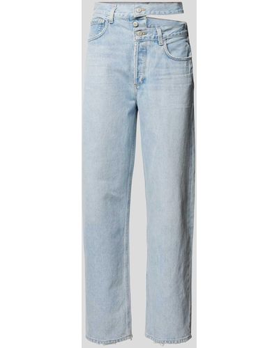 Agolde Loose Fit High Waist Jeans mit Cut Out - Blau