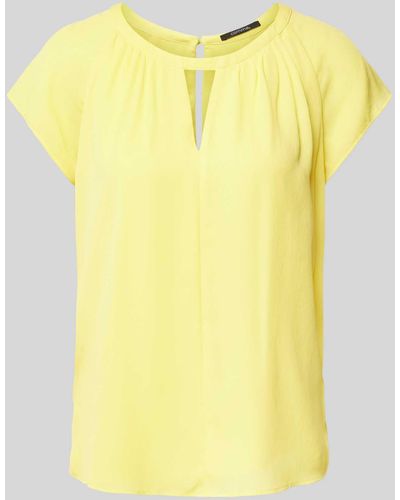 Comma, Bluse mit Kappärmeln - Gelb